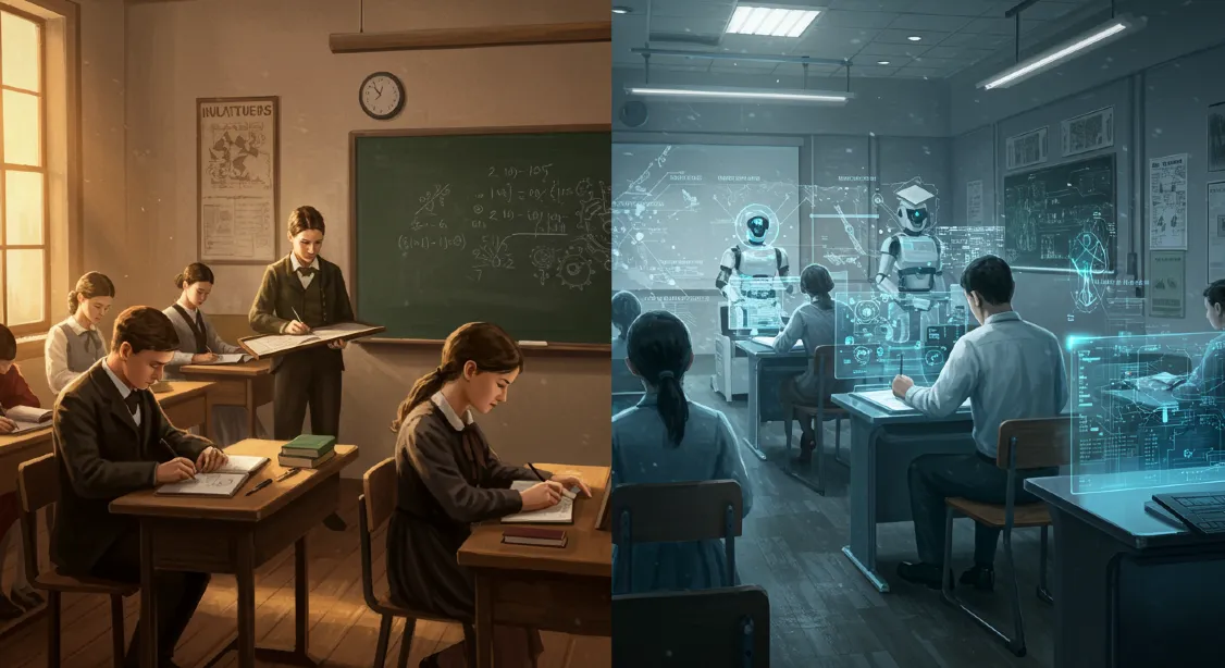 La Evolución Tecnológica en la Educación: Del Siglo XIX a la Era de la IA, ¿Evoluciona la Pedagogía al Mismo Ritmo?