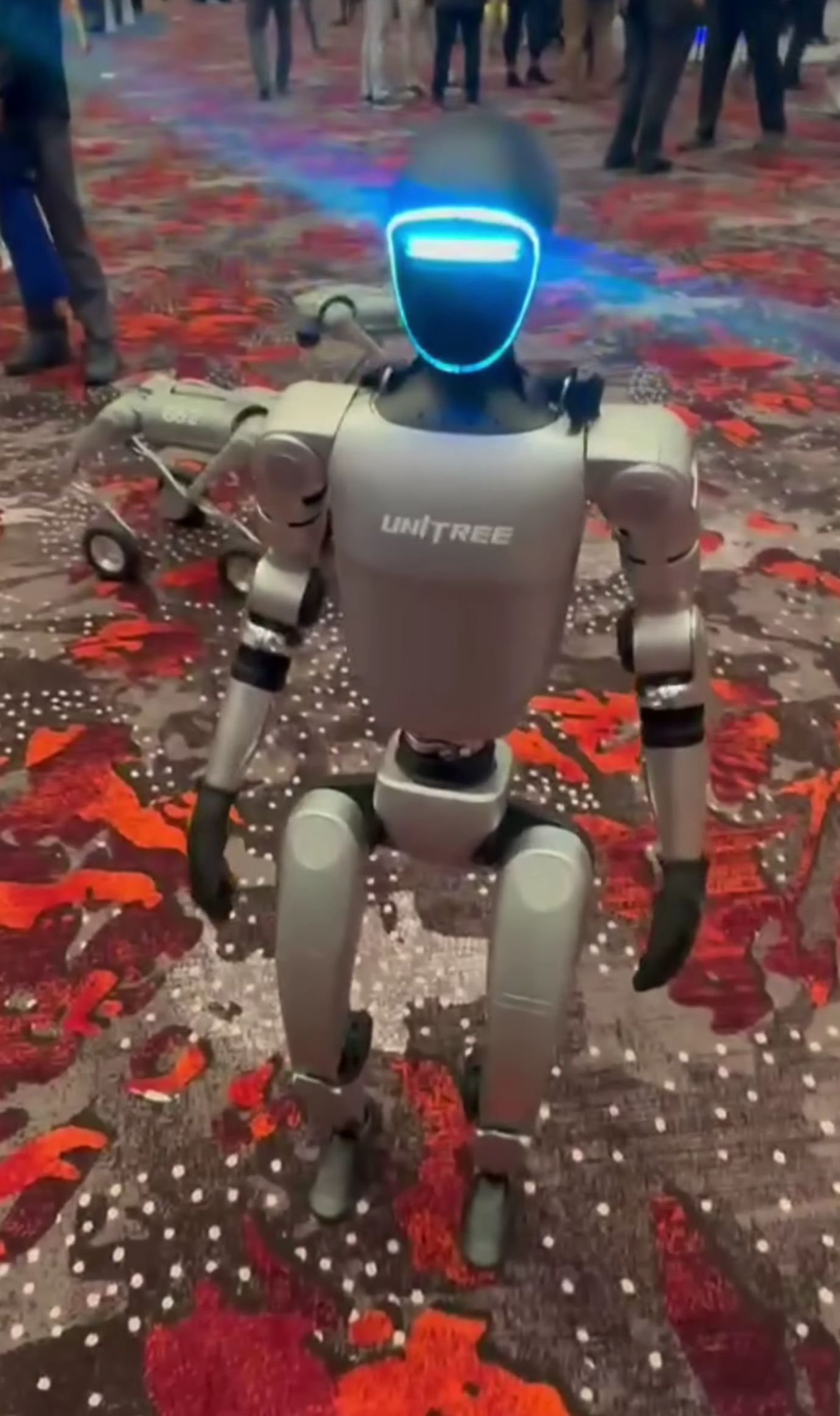 El Unitree G1 fotografiado en la Uav Expo 2024, el robot humanoide de la compañía cuyo debut en el mercado STAR de Shanghái cerró con una subida del 460%