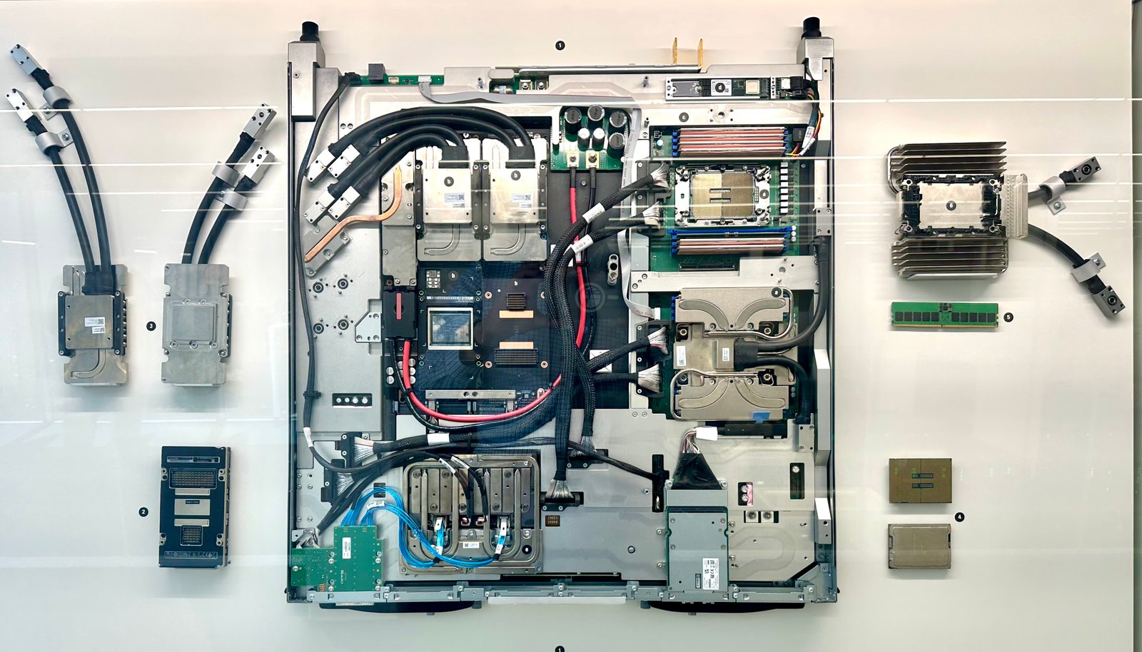 Lámina de GPU con refrigeración por glicol, el corazón computacional de los modelos de IA