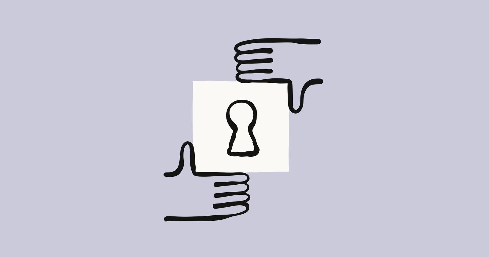 Ilustración oficial de Anthropic con una mano y un candado, portada del informe de julio sobre los incidentes de ciberseguridad en evaluaciones de Claude